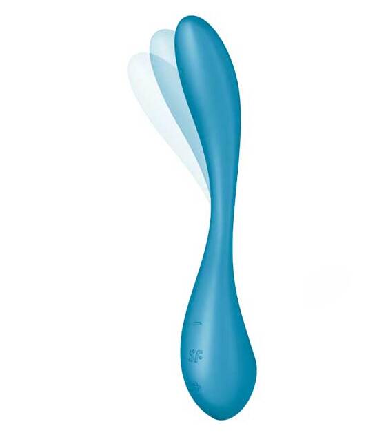 Satisfyer G-Spot Flex 5+ plavi silikonski vibrator sa aplikacijom — 19,6 cm — 4038681